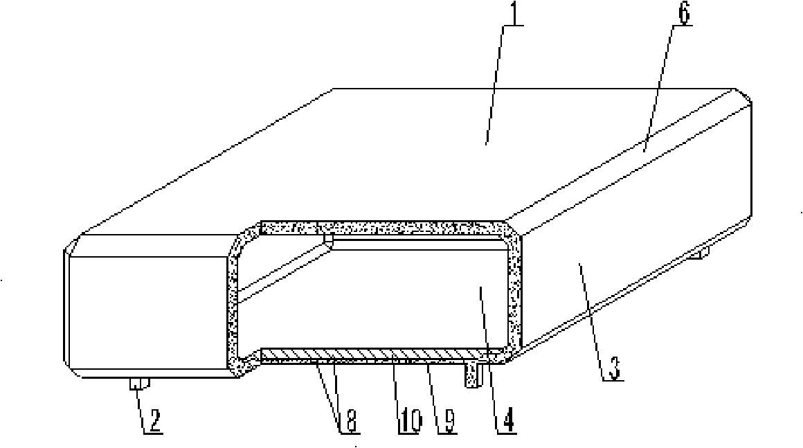 Hollow mold for filling cast-in-situ concrete