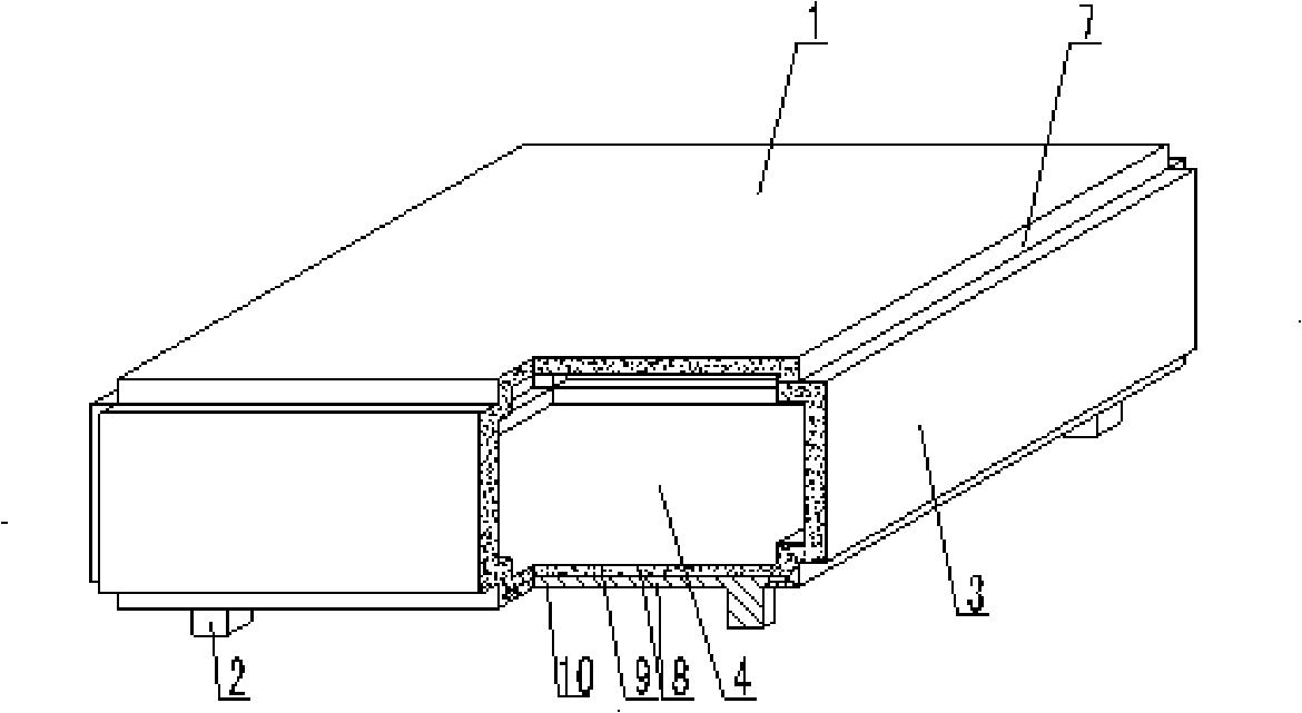 Hollow mold for filling cast-in-situ concrete