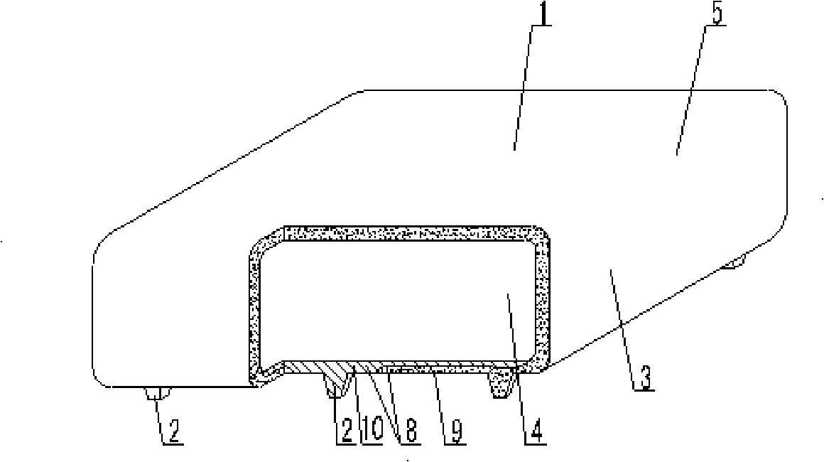 Hollow mold for filling cast-in-situ concrete