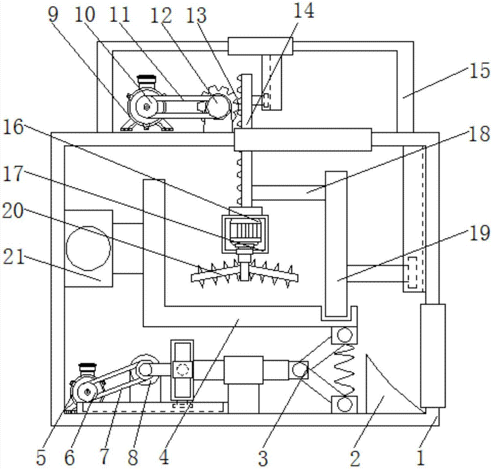 Municipal refuse machining environmental protection device convenient to discharge