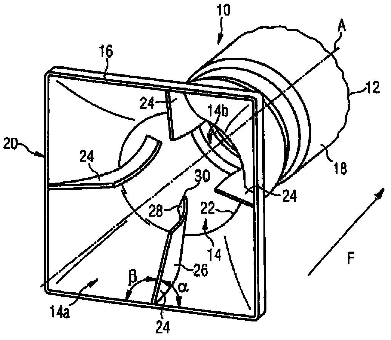 Homogenisation device, heat exchanger assembly and method of homogenising a temperature distribution in a fluid stream