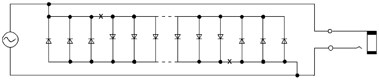 Festival decoration lamp string with multiple parallel wires and preparation method of festival decoration lamp string