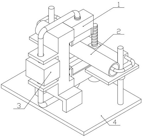 Pipe stamping and cutting device for building construction based on notch control