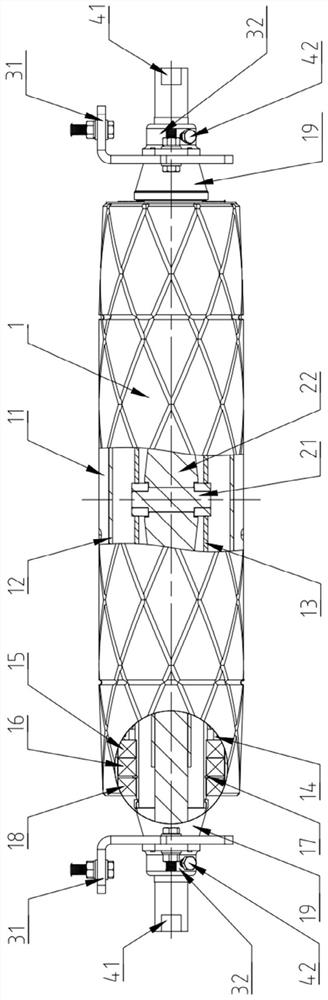 Novel automatic deviation rectifying carrier roller