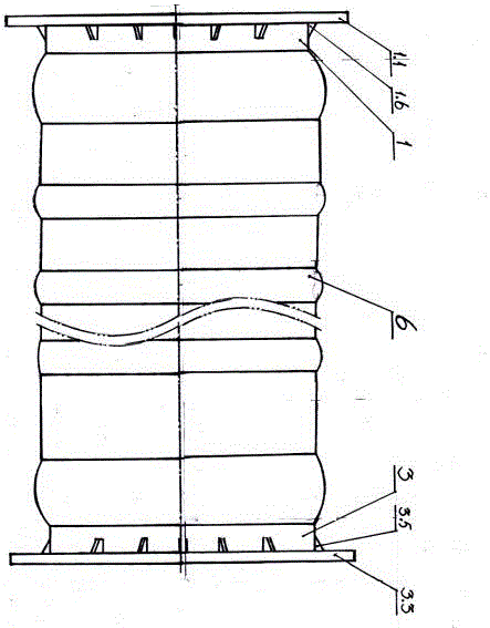 Full-armor mud discharging pipe, production method and special device of full-armor mud discharging pipe