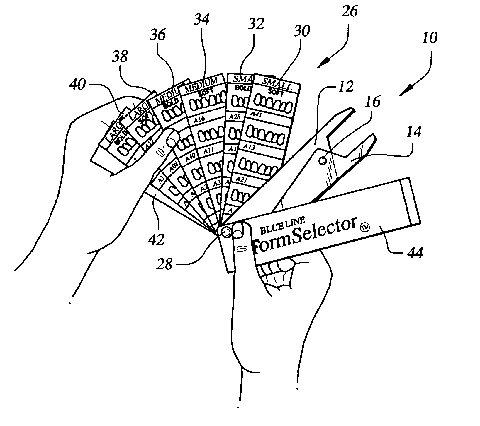 Method and apparatus for selecting denture teeth