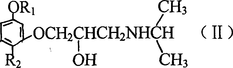 Propanol amine kind ether compound synthesized using paeonol as mother body and its derivative