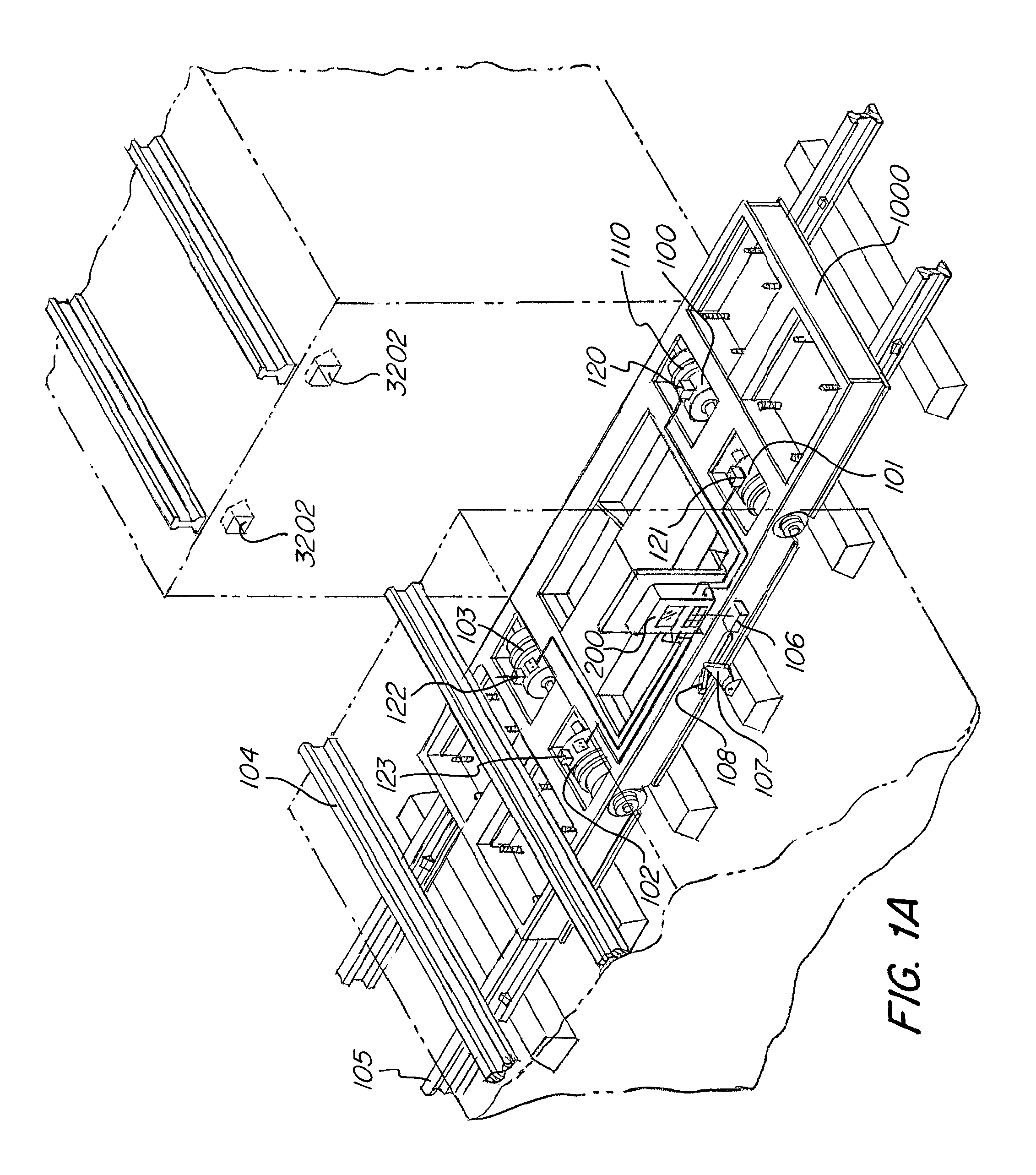 Independent drive motors for machinery positioning apparatus having independent lifting motors