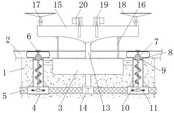 Water storage type self-adjusting energy-saving irrigation device for highway greening isolation belts