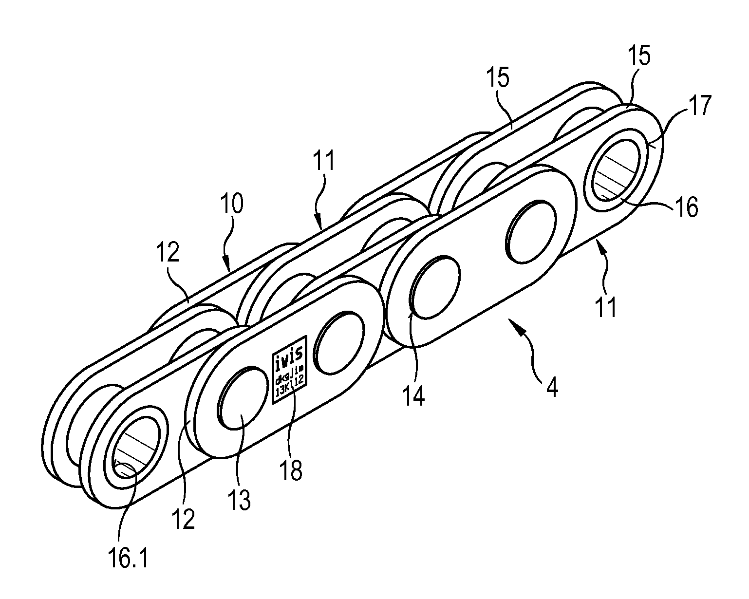 Marking labels for drive chains