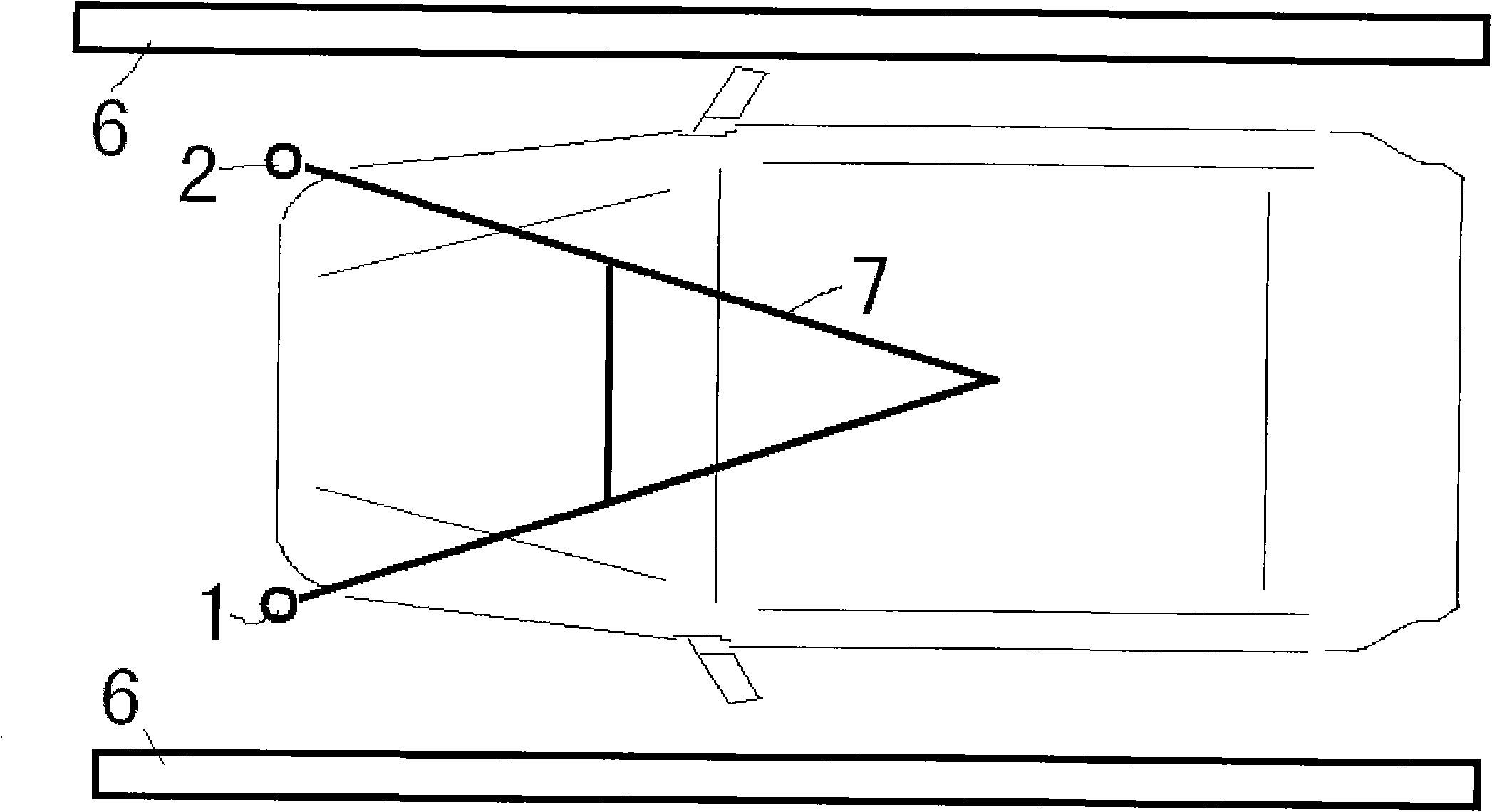 Testing device and testing method of lane departure warning system