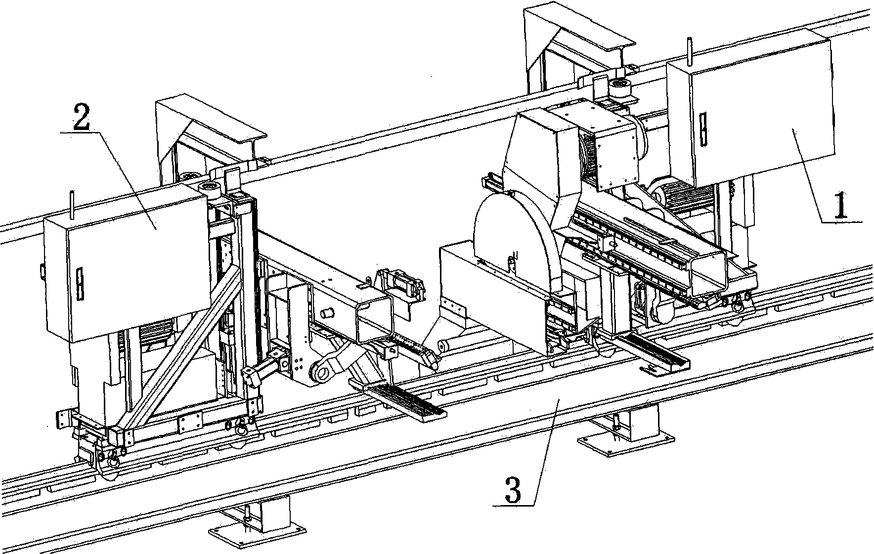 Process flow of single-track double-end dragger with flying saw