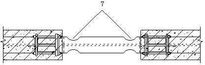 Dog-bone type coupled shear wall with end plates, bolts and steel coupling beams