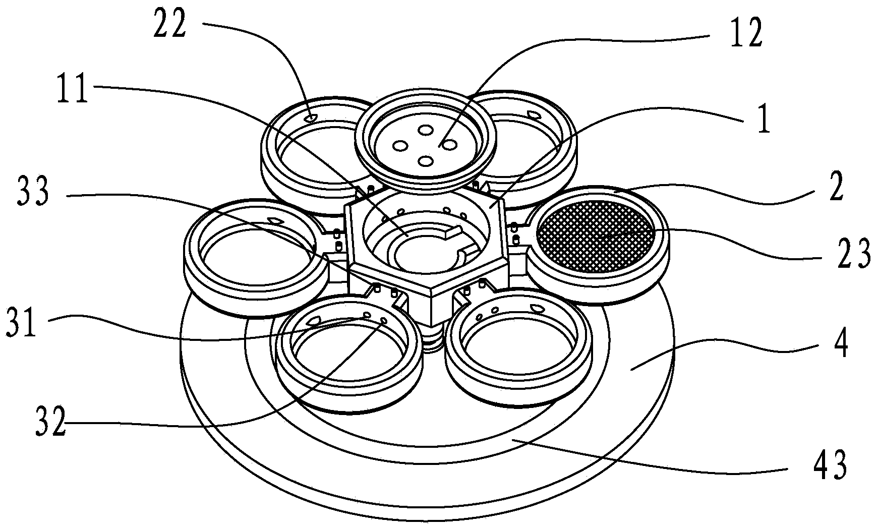 Energy-saving type thermal insulation dinner plate with multiple dish positions