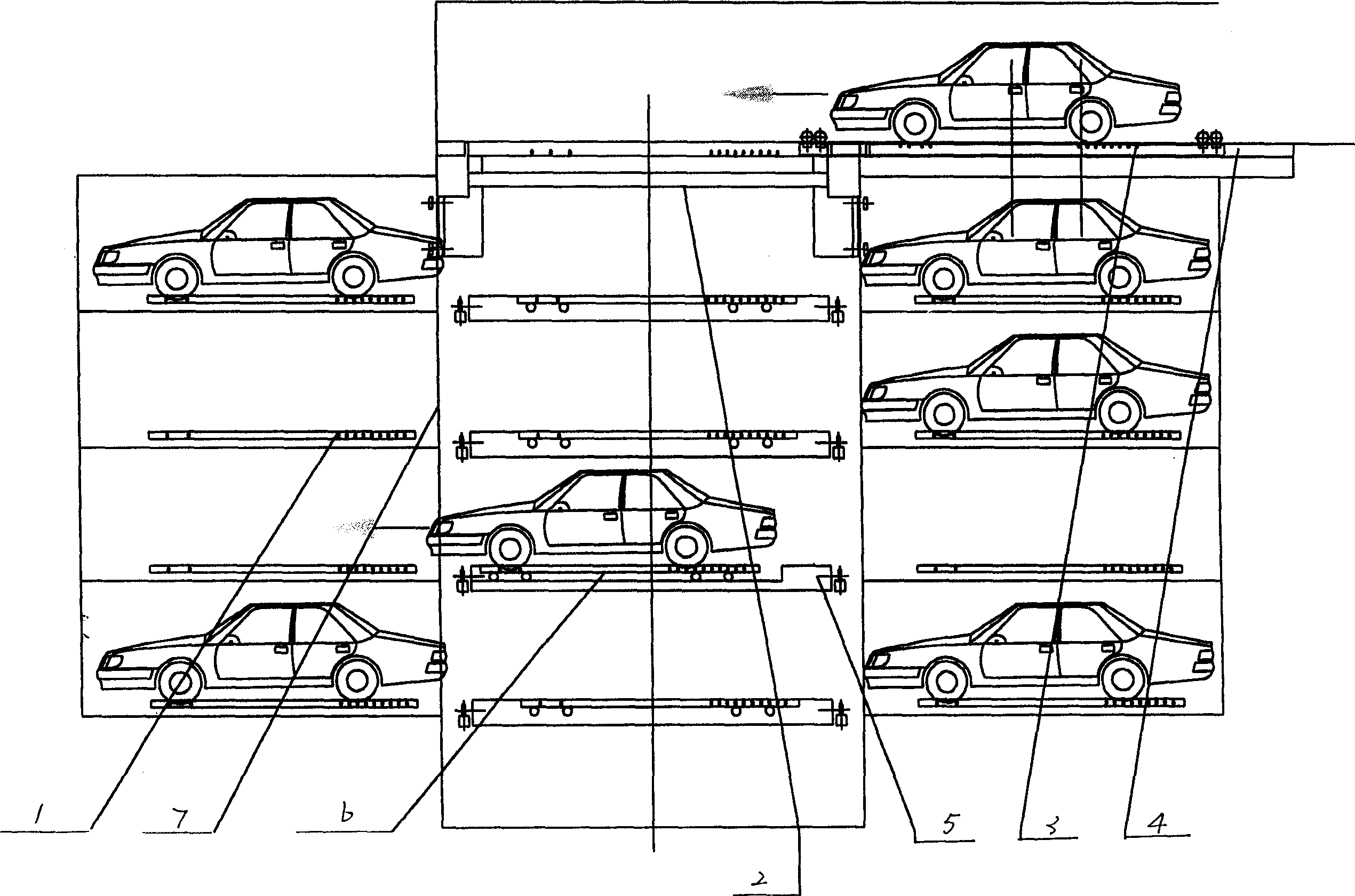 Novel plane-shifting type parking equipment