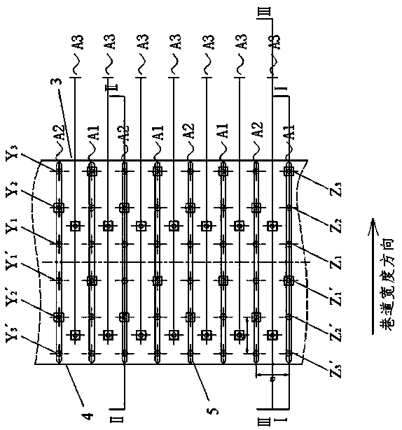 Inner pull anchor cable structure of long-span cutting top roadway-forming roof