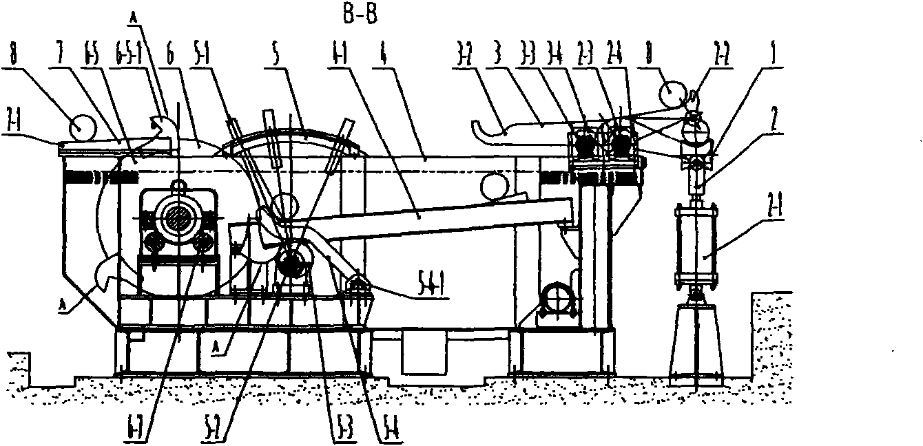 Cooling tank device of hot-rolling perforation machine set