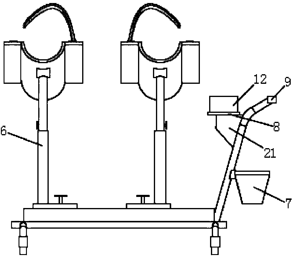 Lower limb supporting adjustable device for obstetrical nursing