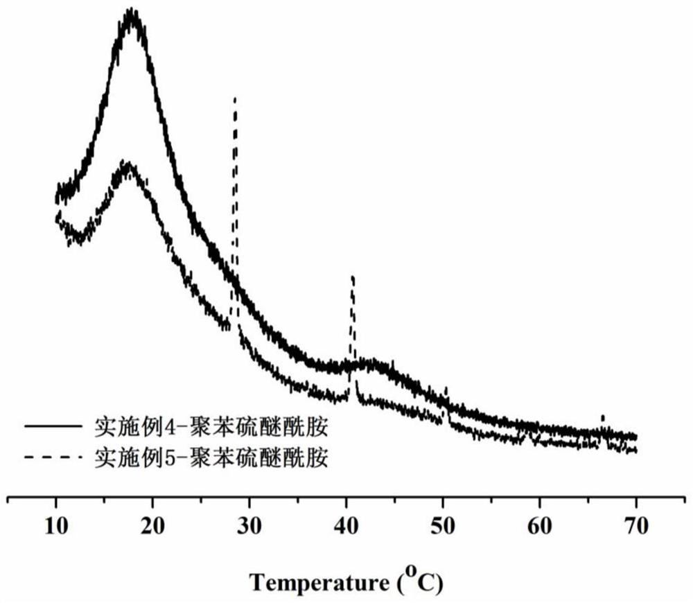 Polyphenylene sulfide amide polymer and preparation and application thereof