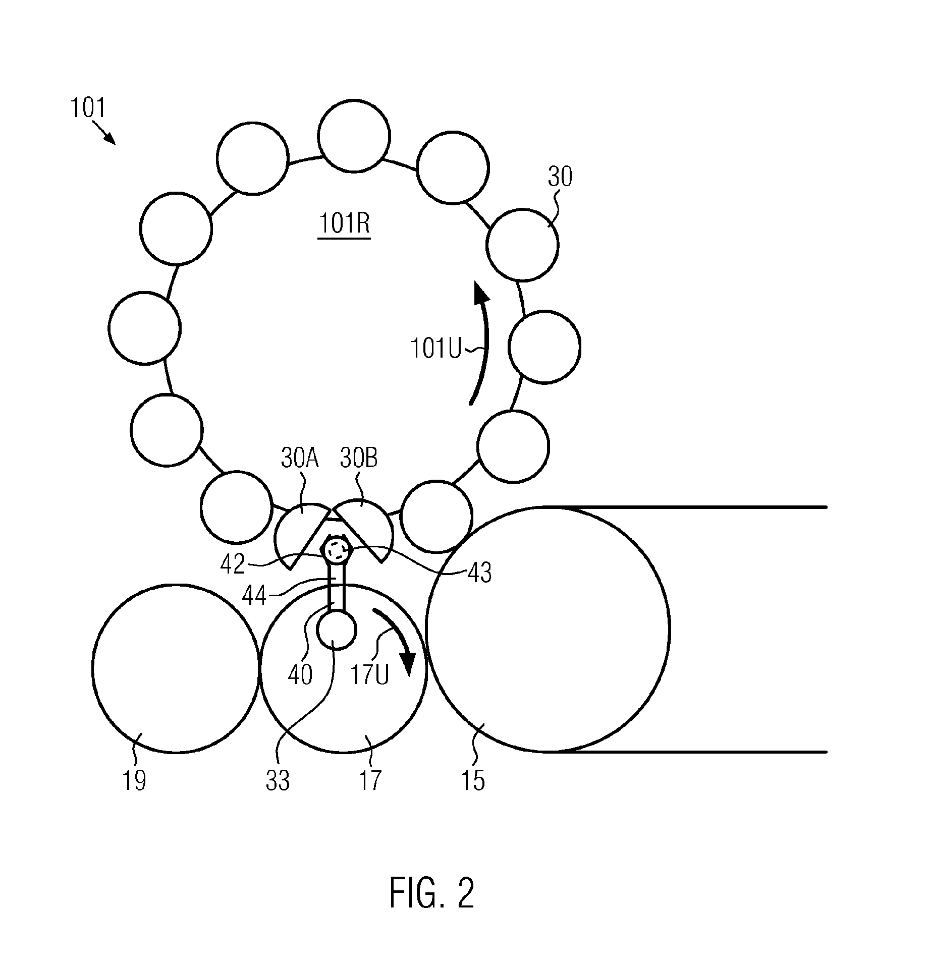 One-star system for feeding and discharging containers for processing machines