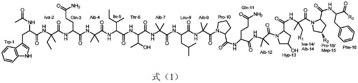 Peptaibol antibacterial peptide compounds and preparation method and application thereof