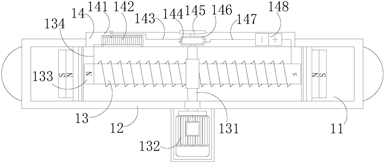 Processing device for rapidly knocking sand block based on magnetic principle