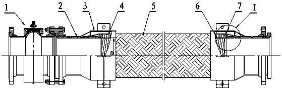 A long-life leak-proof oxygen lance cooling water metal hose