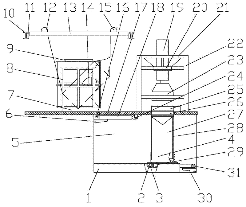 Compression, storage, exchange of truck compartment barrel type garbage transfer station