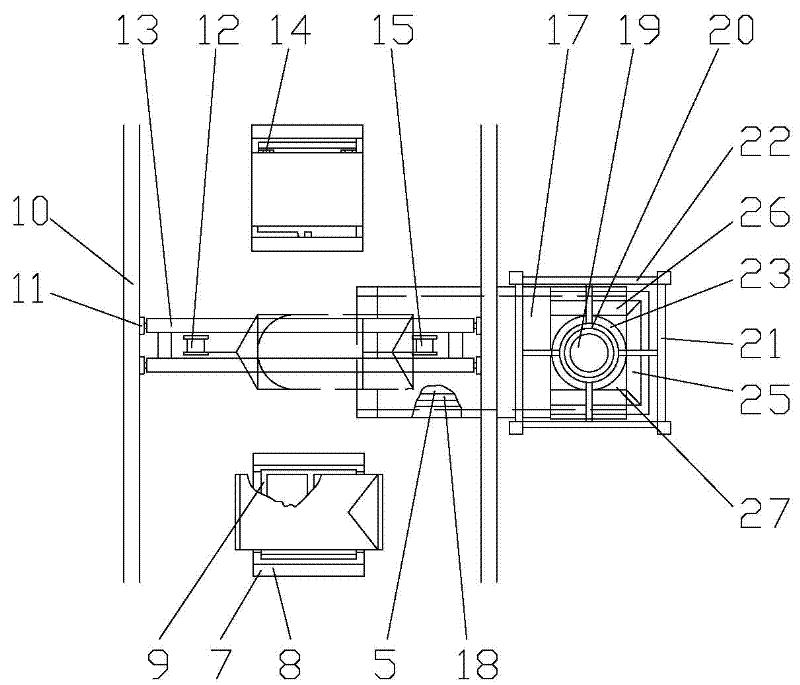 Compression, storage, exchange of truck compartment barrel type garbage transfer station