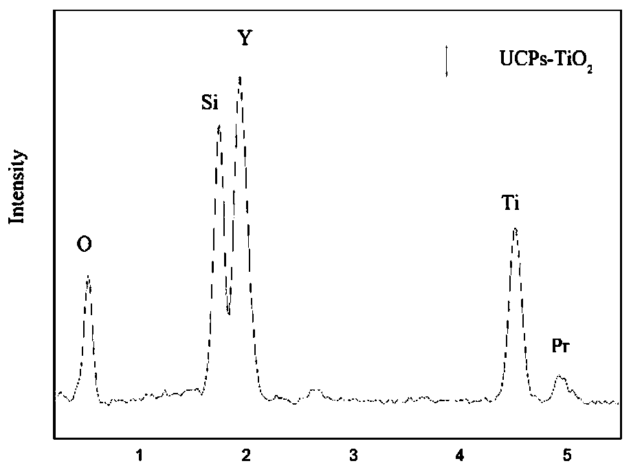 Method for removing antibiotics in sewage through coupling of microorganisms and photocatalysis, and up-conversion/titanium dioxide composite material used therein