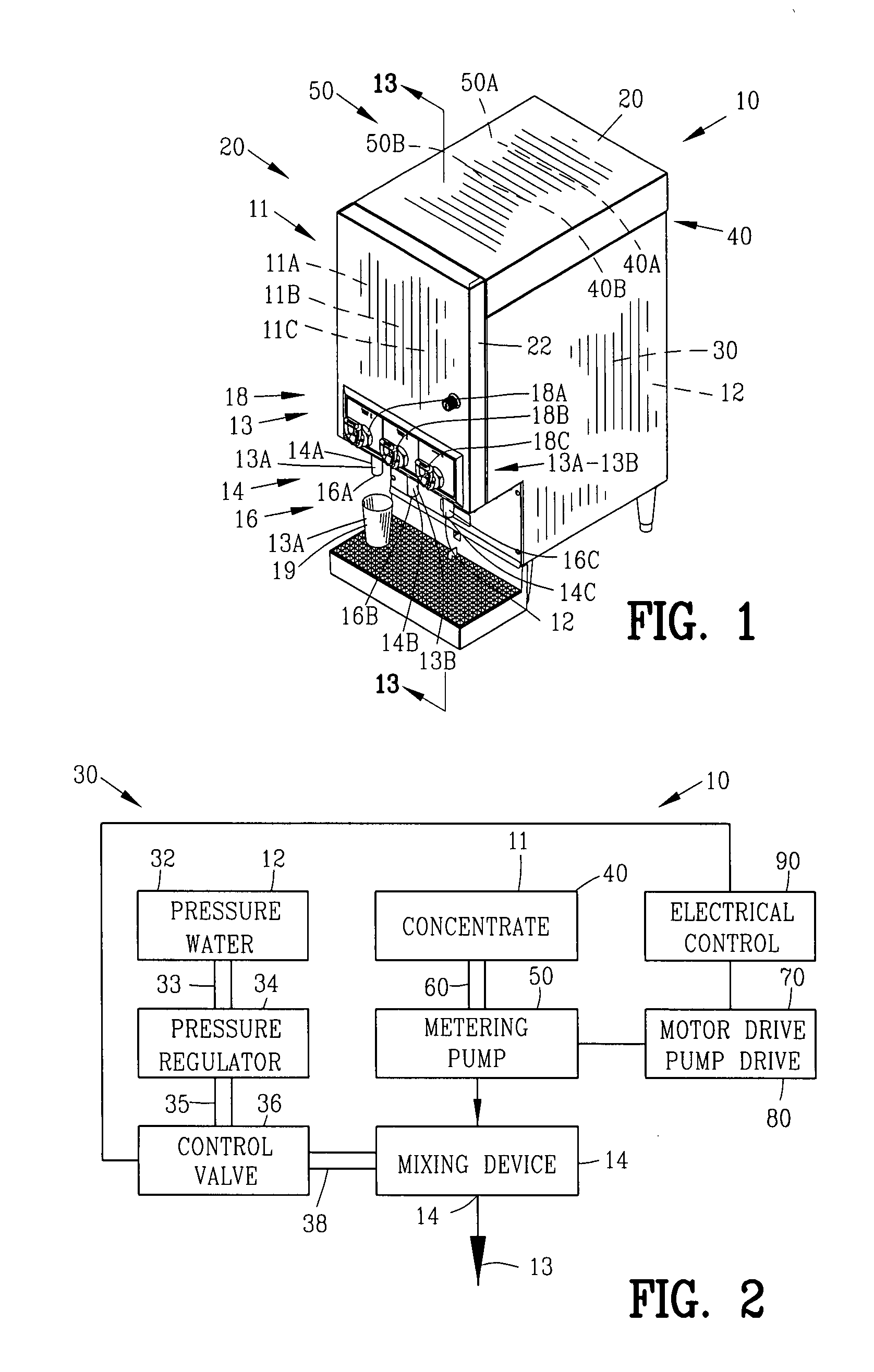 Metering pump for dispensing liquid