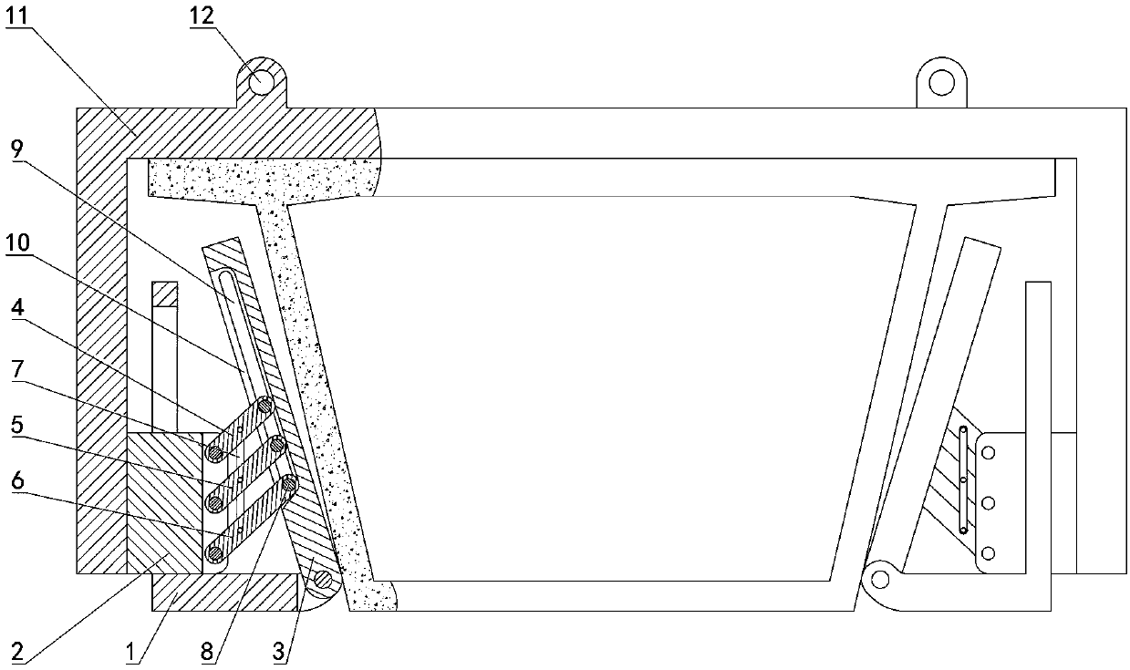 An inclined surface laminating mechanism and a concrete box girder spreader