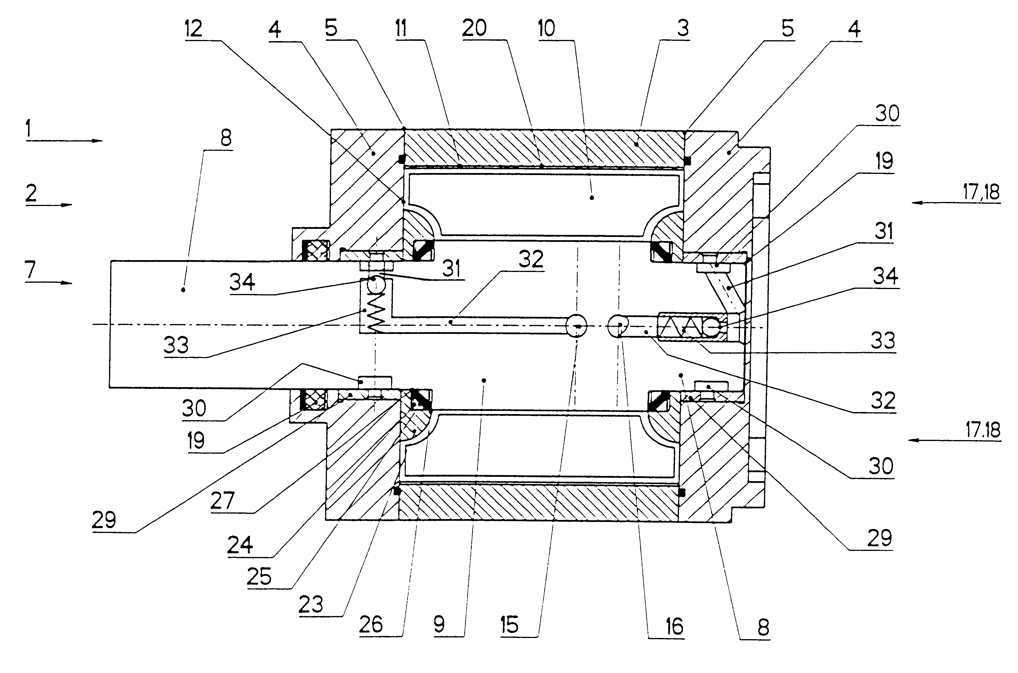 Radial oscillating motor