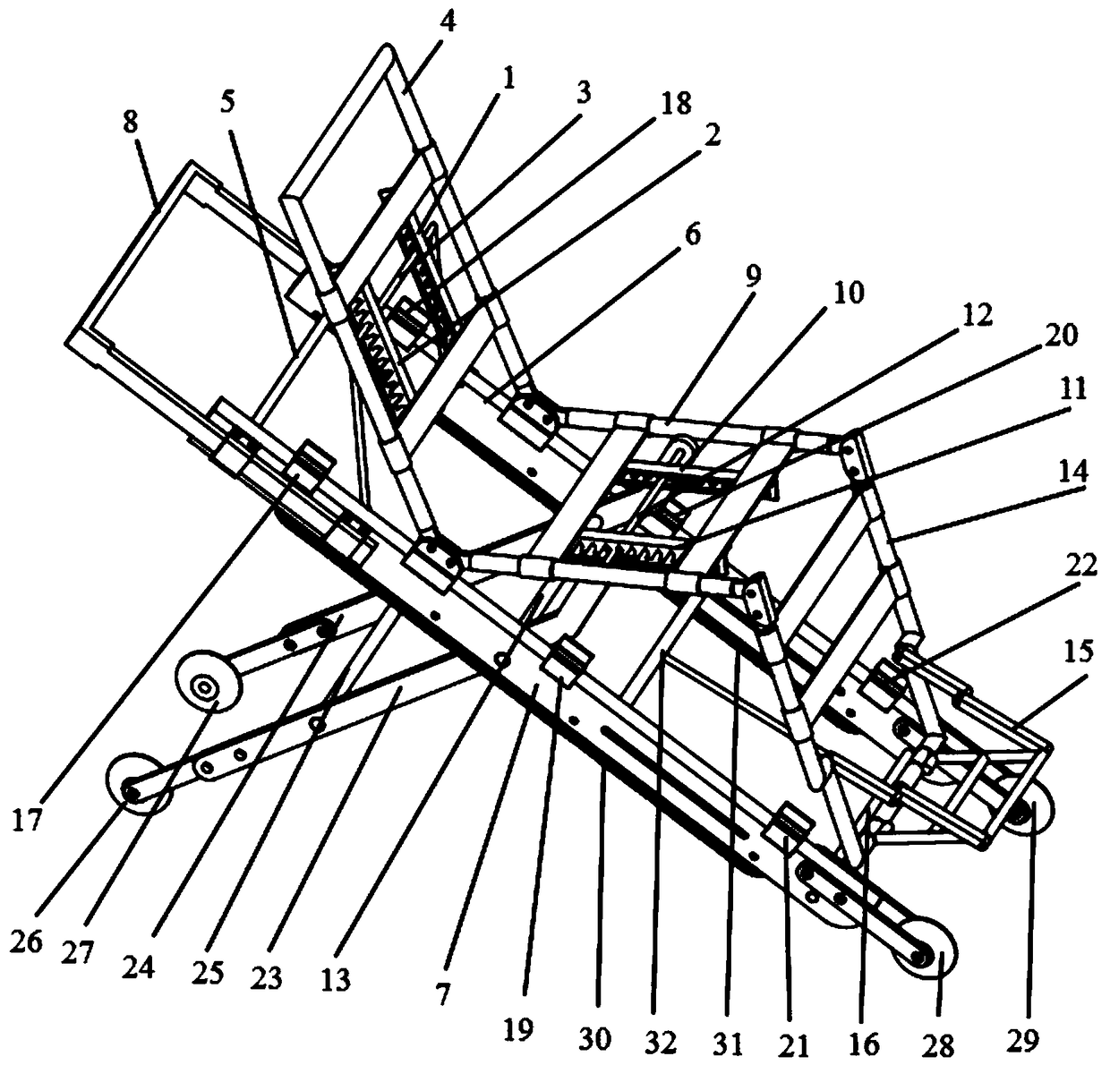 Multifunctional portable caterpillar stretcher