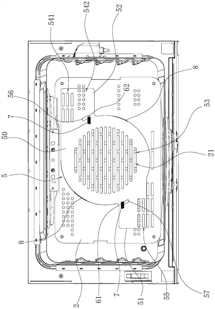 Cooking liner structure and oven with same