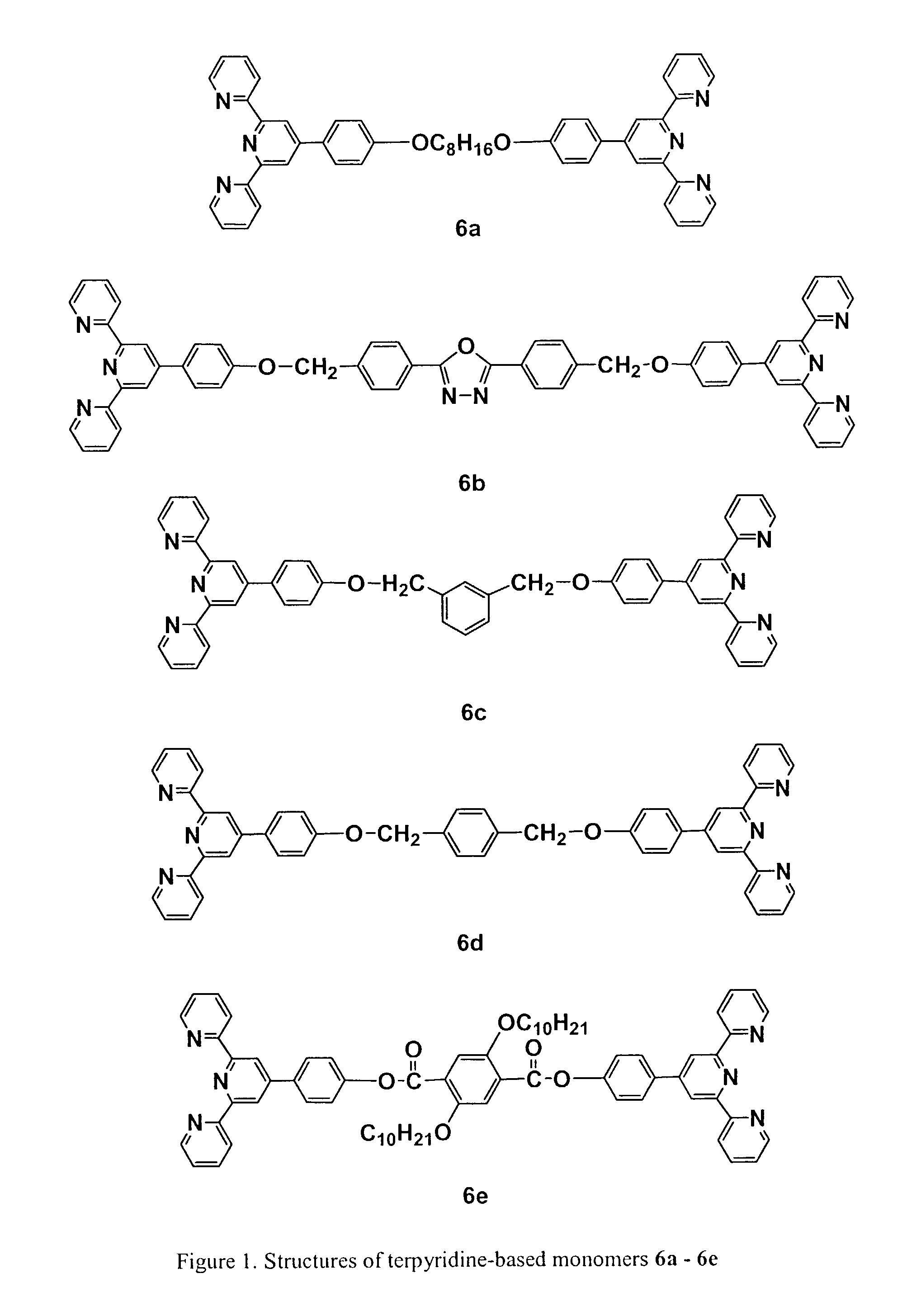 Electroluminescent metallo-supramolecules with terpyridine-based groups