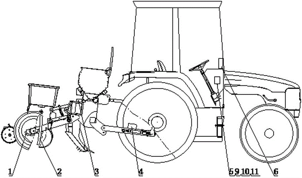 Monitoring system and method of non-tillage corn deep scarification combined seed and fertilizer drill