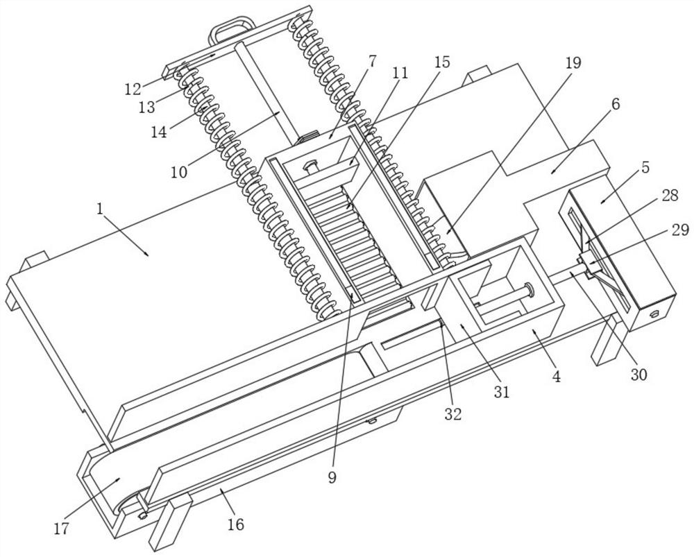 Post-bundling pushing device for straw bundling machine and pushing method of post-bundling pushing device