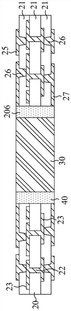 Circuit board with buffer layer and heat conduction admixtures