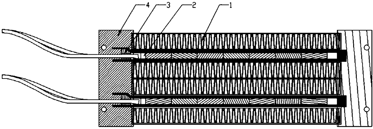 Water-proof PTC air-heating heater for electric vehicle