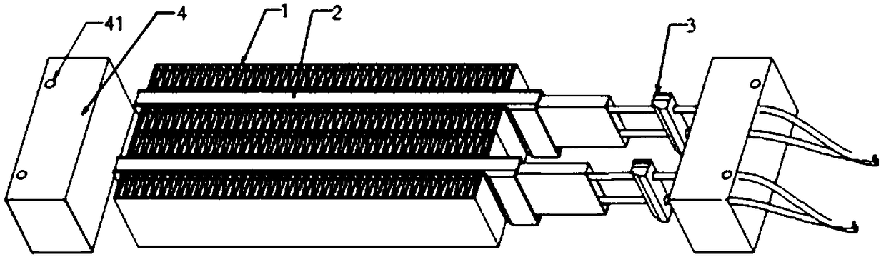 Water-proof PTC air-heating heater for electric vehicle