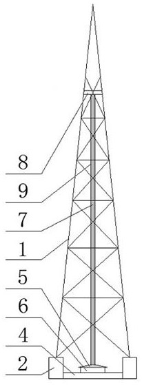 Bolt looseness checking device for tower-shaped steel structure building body