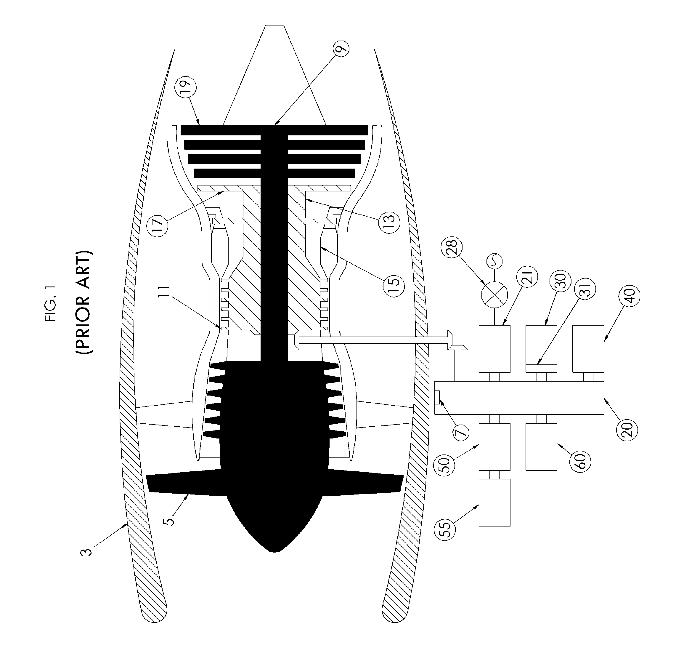 Aircraft with disengageable engine and auxiliary power unit components