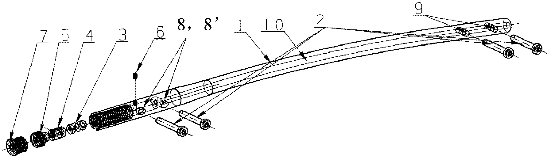 Elastic interlocking intramedullary nail fixed in fractured bone