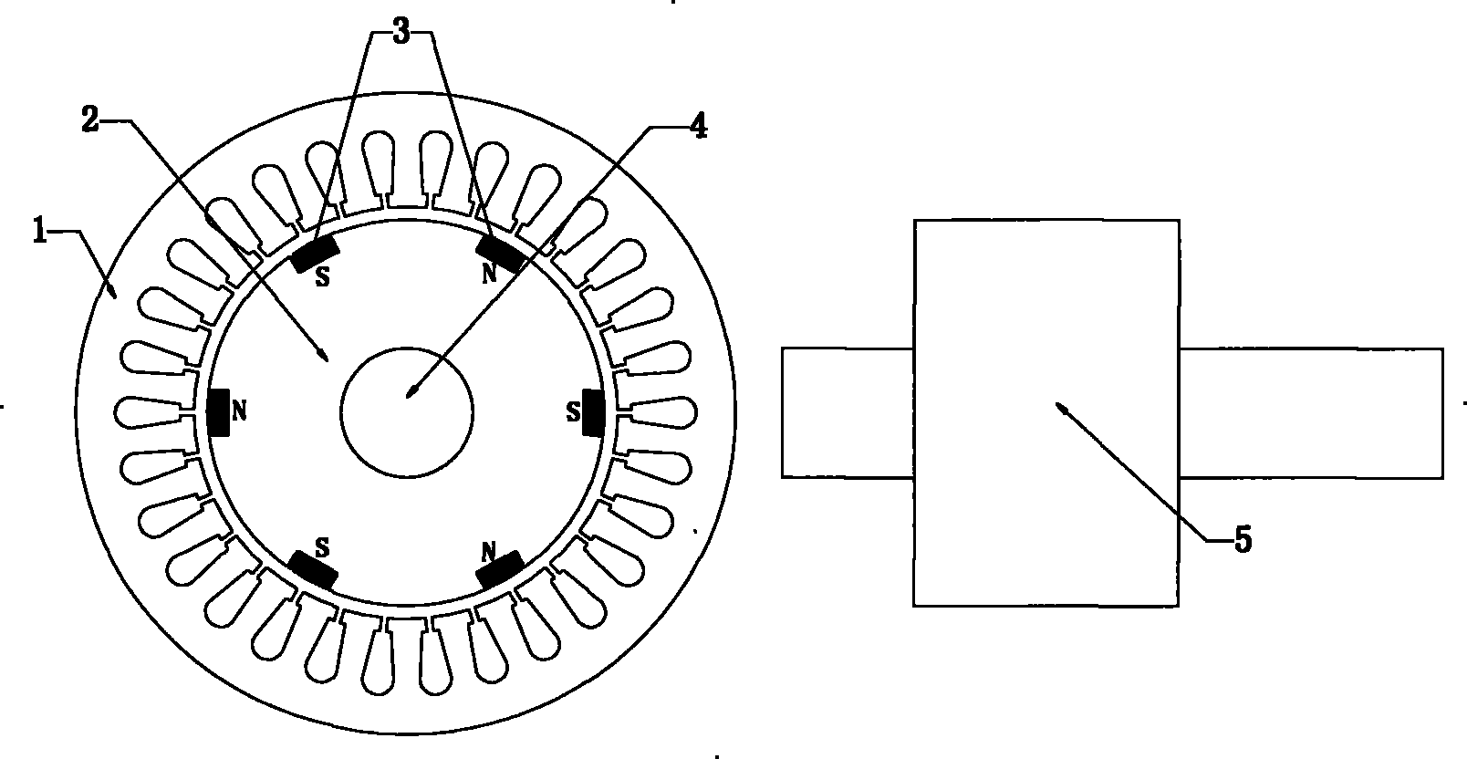 Novel synchronous electric motor and electric motor control system