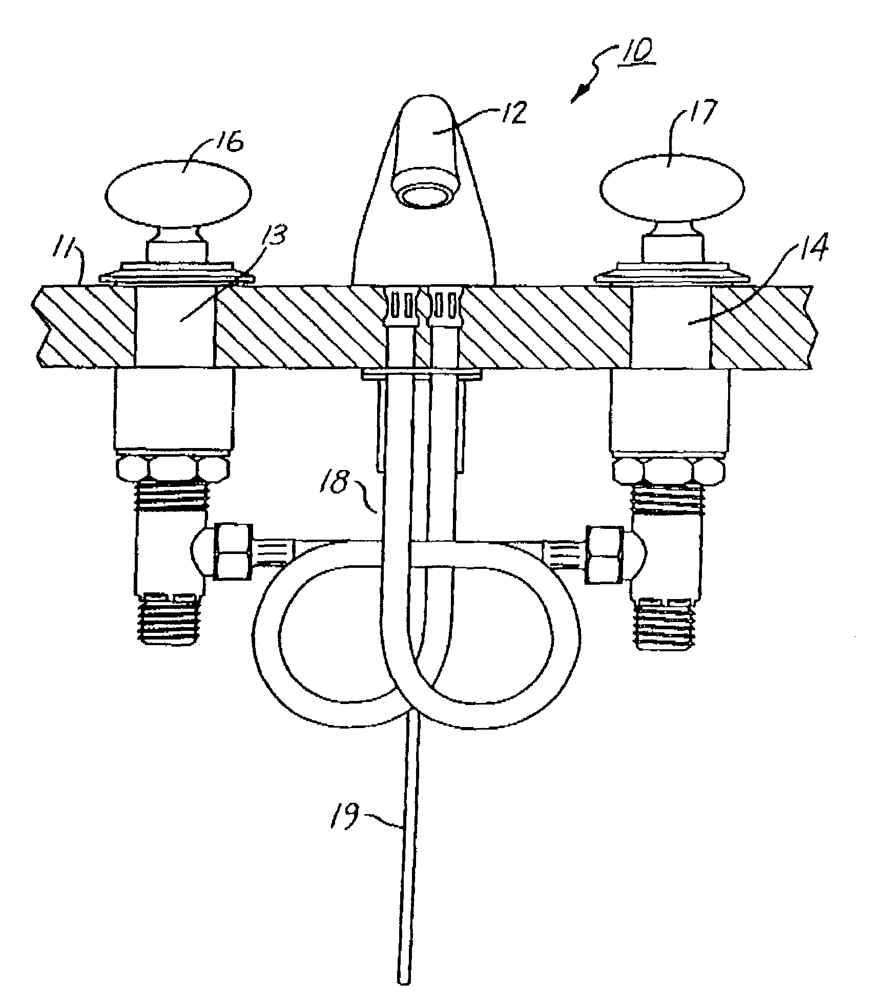 Hidden mounting of water valve body and headworks assembly