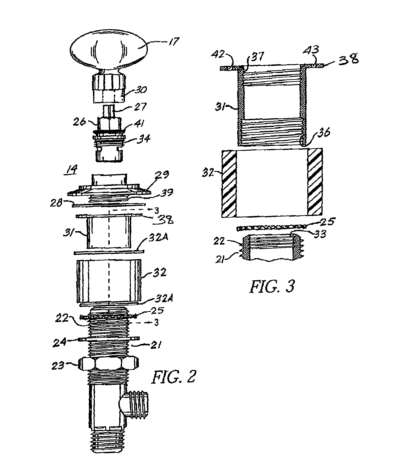 Hidden mounting of water valve body and headworks assembly