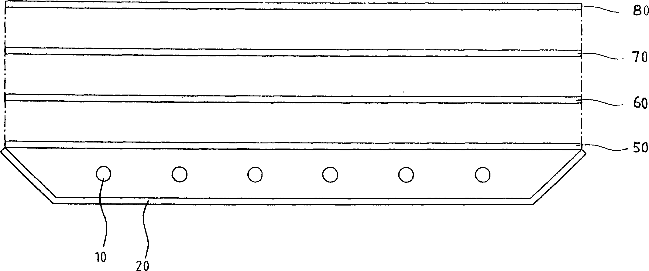 Downward type back light module