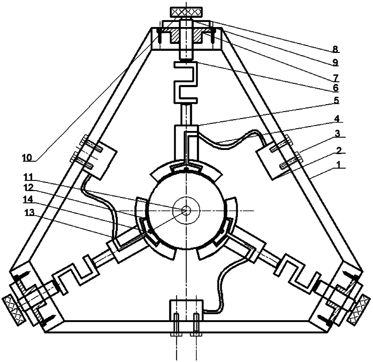 Air flotation main shaft bearing compensation device and method