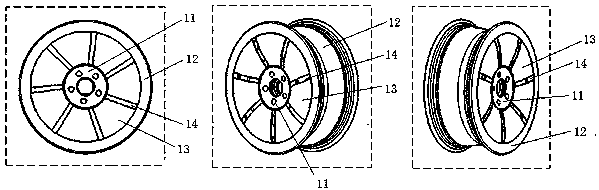 Automobile wheel hub heat dissipation method, device for realizing method and automobile